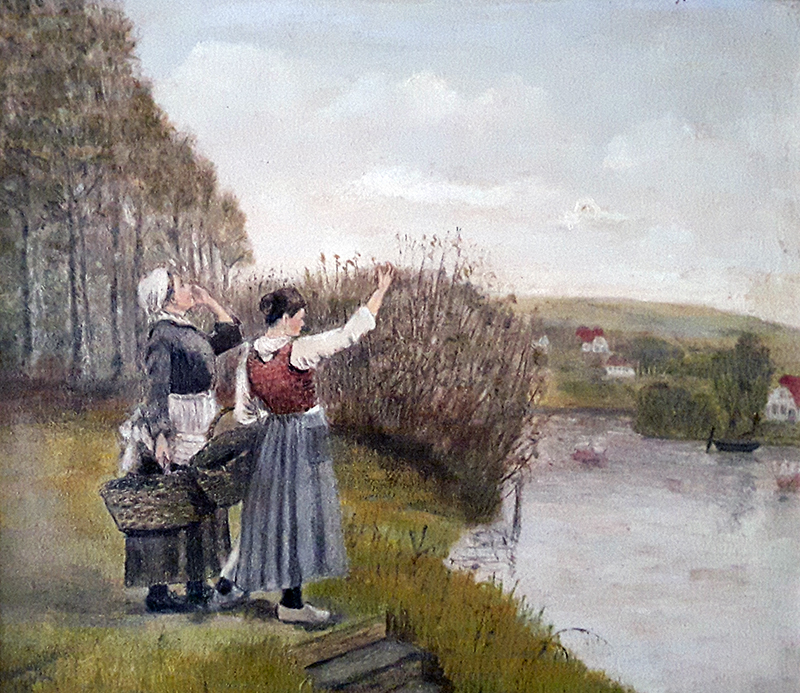 schilderij boot zwaaien